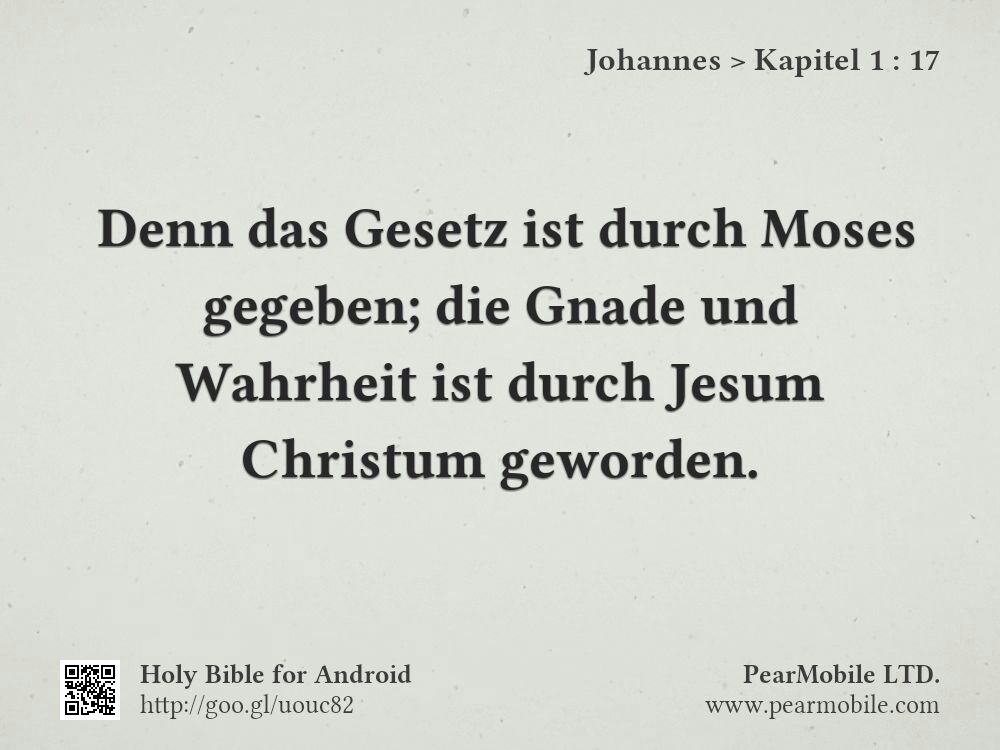 Johannes, Kapitel 1:17